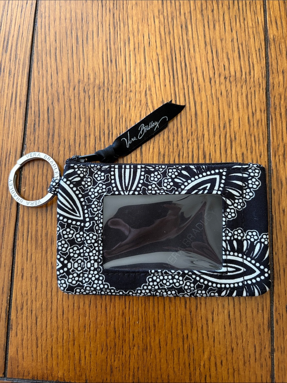 Black/White Vera Bradley Floral ID Case